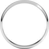 14K White Gold 4 mm Ultra-Lightweight Half Round Band Size 5.5