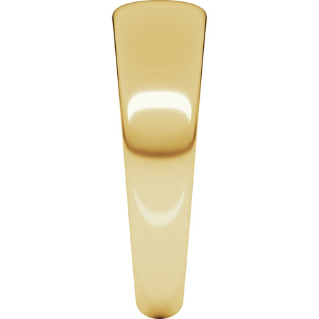 10K Yellow Gold 6 mm Tapered Half Round Band Size 8.5