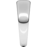 14K White Gold 6 mm Tapered Half Round Band Size 6.5