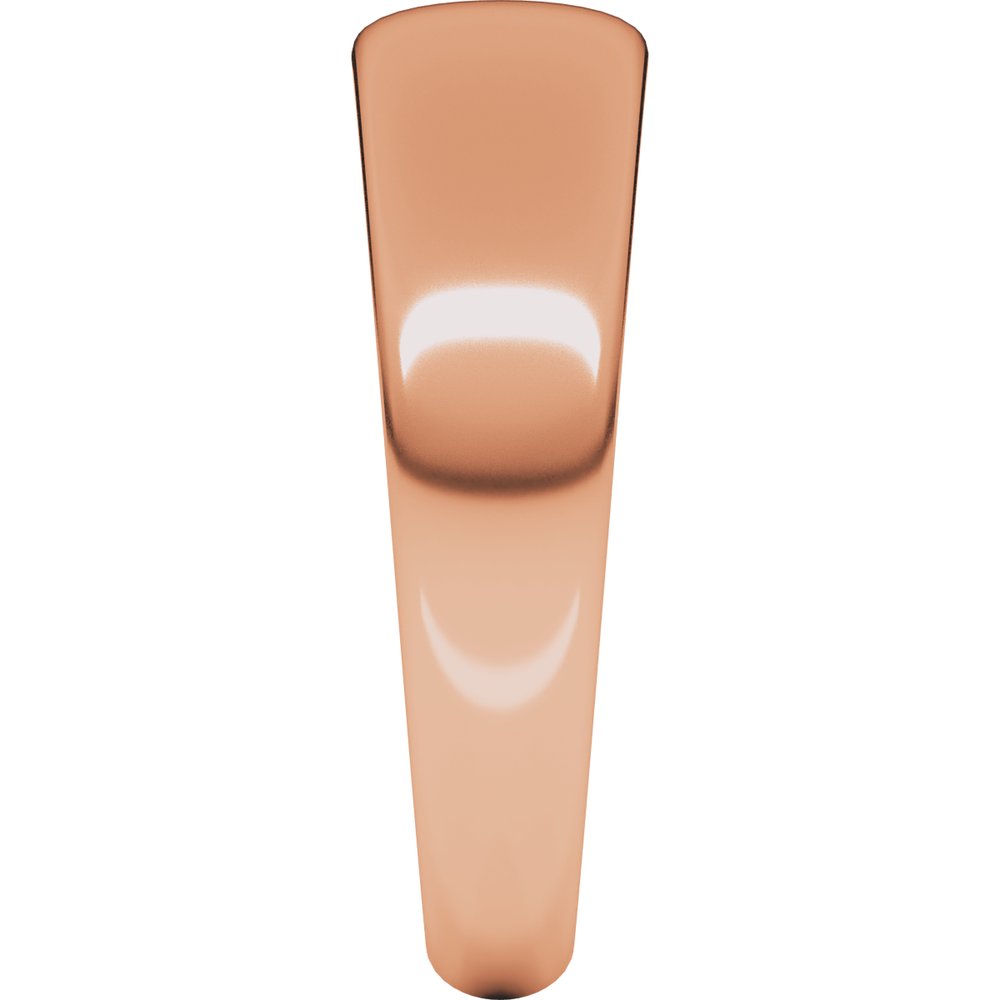 14K Rose Gold 6 mm Tapered Half Round Band Size 10