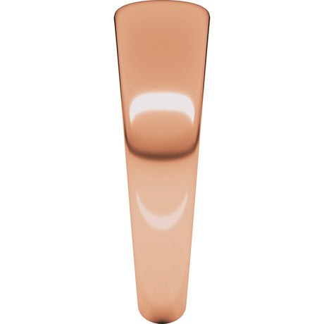 14K Rose Gold 6 mm Tapered Half Round Band Size 10