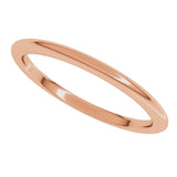 10K Rose 1.5 mm Half Round Comfort Fit Band