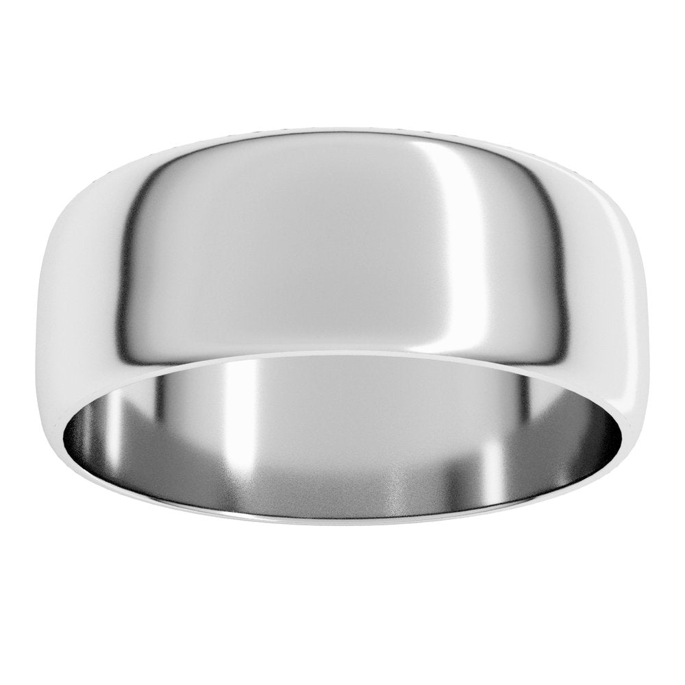Continuum Sterling Silver 7 mm Ultra-Lightweight Half Round Band Size 8