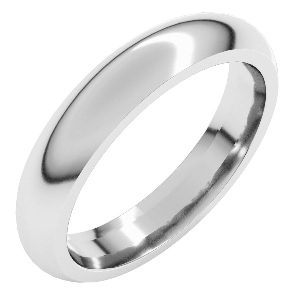 Continuum Sterling Silver 4 mm Comfort-Fit Half Round Band Size 7 
