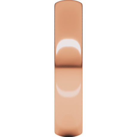 10K Rose Gold 4 mm Lightweight Half Round Band Size 4.5