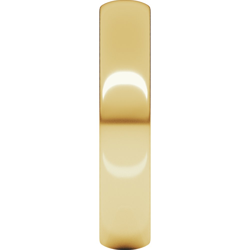 14K Yellow Gold 4.5 mm Lightweight Half Round Band Size 10