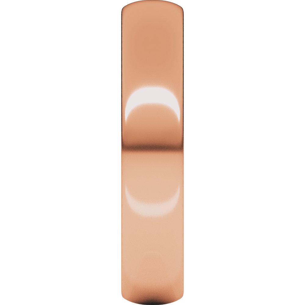 14K Rose Gold 4 mm Lightweight Half Round Band Size 6.5
