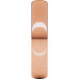 14K Rose Gold 4 mm Lightweight Half Round Band Size 6.5