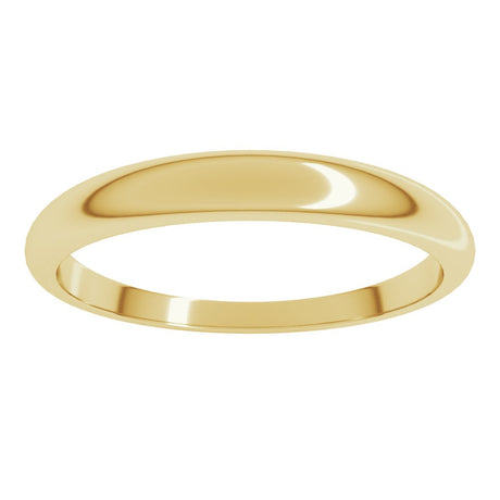 10K Yellow Gold 3 mm Tapered Half Round Band Size 6