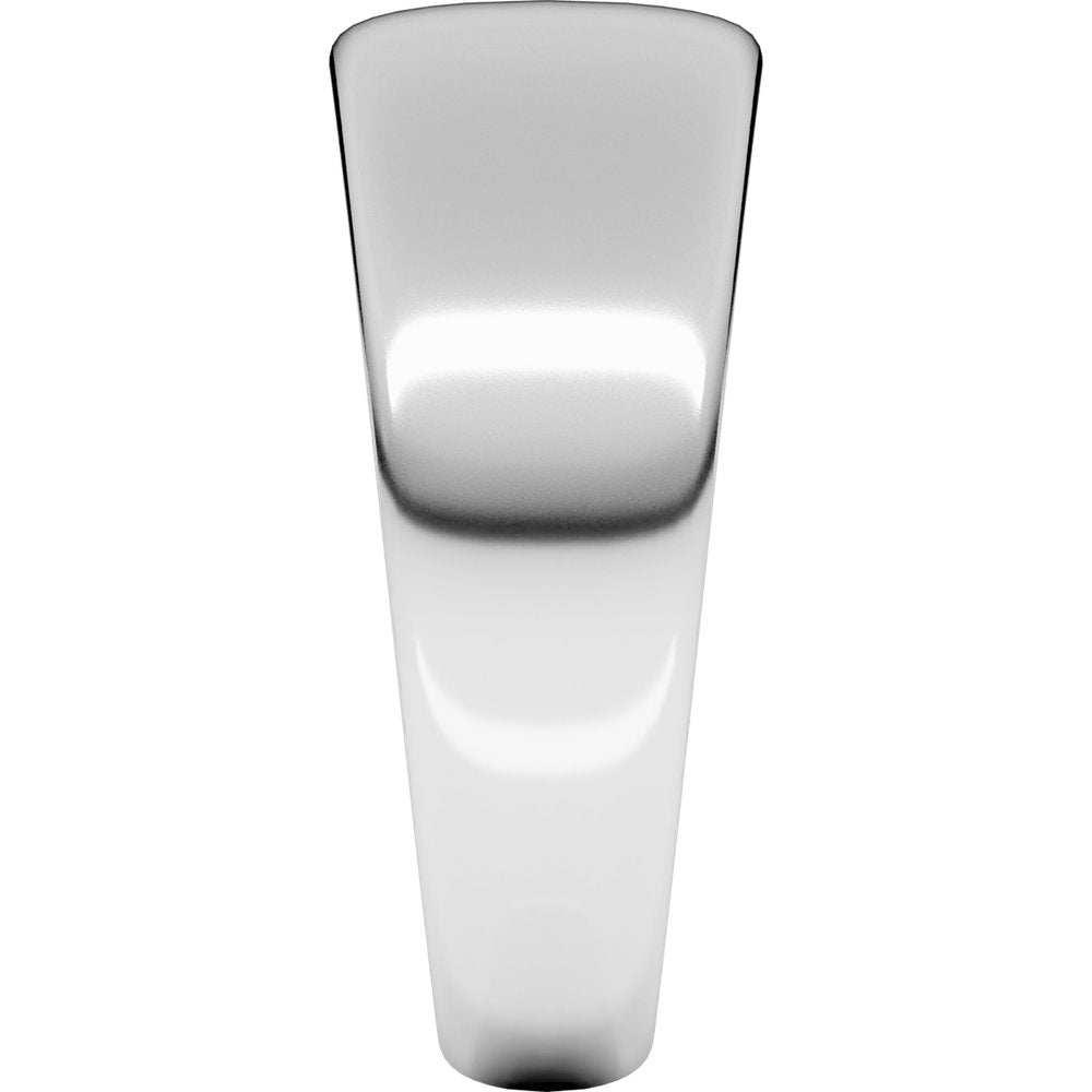 10K White 8 mm Tapered Half Round Band Size 9