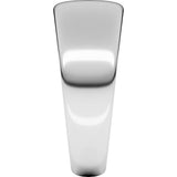 10K White 8 mm Tapered Half Round Band Size 9