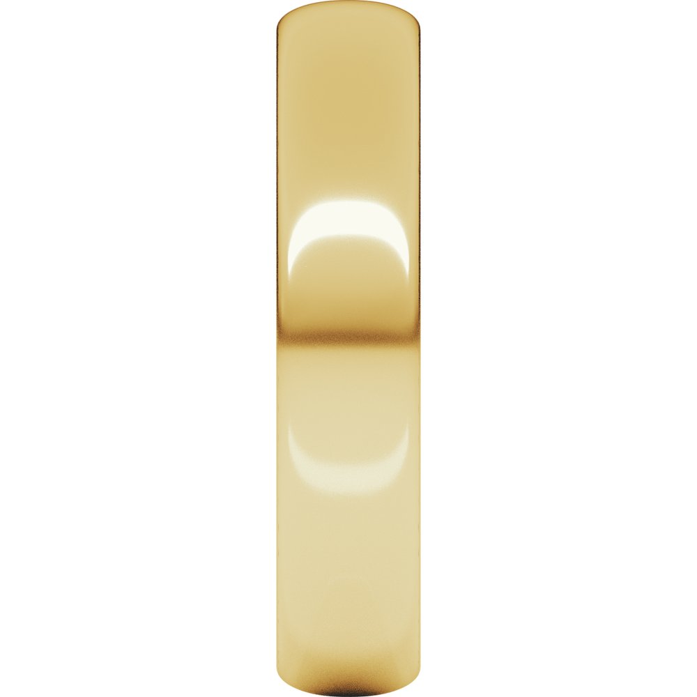 18K Yellow Gold 4 mm Ultra-Lightweight Half Round Band Size 8