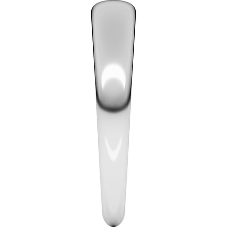 Platinum 4 mm Tapered Half Round Band Size 7