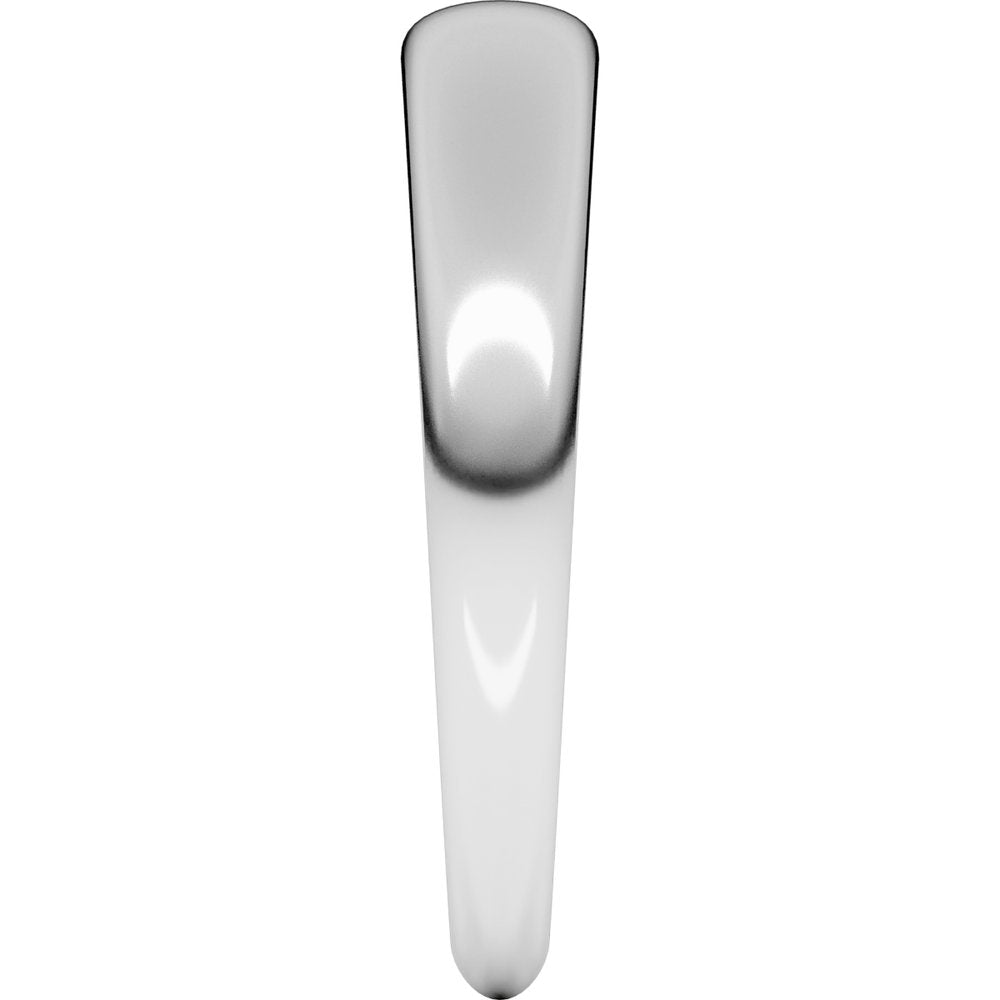 Platinum 4 mm Tapered Half Round Band Size 7