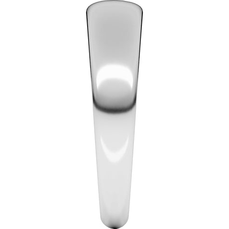 14K White Gold 5 mm Tapered Half Round Band Size 8