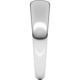 10K White Gold 5 mm Tapered Half Round Band Size 10