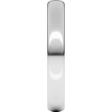 Sterling Silver 3 mm Ultra-Lightweight Half Round Band Size 10