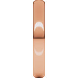 14K Rose 3 mm Ultra-Lightweight Half Round Band Size 6