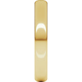 14K Yellow Gold 3 mm Ultra-Lightweight Half Round Band Size 4