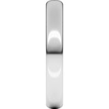 Platinum 3 mm Ultra-Lightweight Half Round Band Size 6