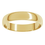 18K Yellow Gold 4 mm Ultra-Lightweight Half Round Band Size 6