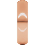 14K Rose 5 mm Half Round Comfort Fit Band