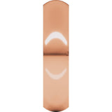 14K Rose Gold 4.5 mm Comfort-Fit Half Round Band Size 8.5 
