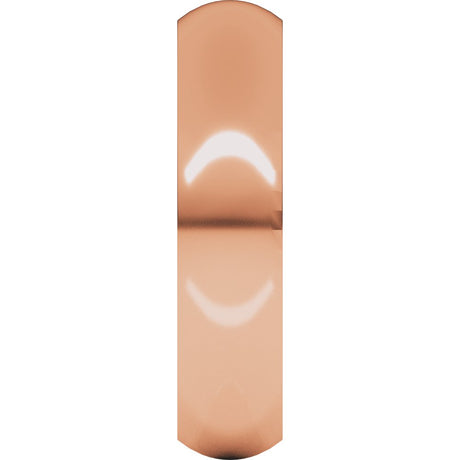 14K Rose Gold 5 mm Comfort-Fit Half Round Band Size 6.5 