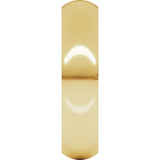 14K Yellow Gold 5 mm Comfort-Fit Half Round Band Size 4.5 