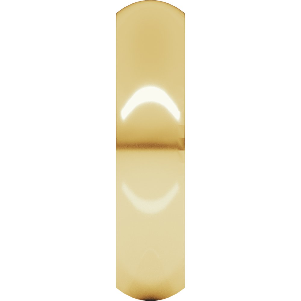 18K Yellow 5 mm Half Round Comfort Fit Band