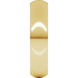 14K Yellow 4.5 mm Comfort-Fit Half Round Band Size 9.5