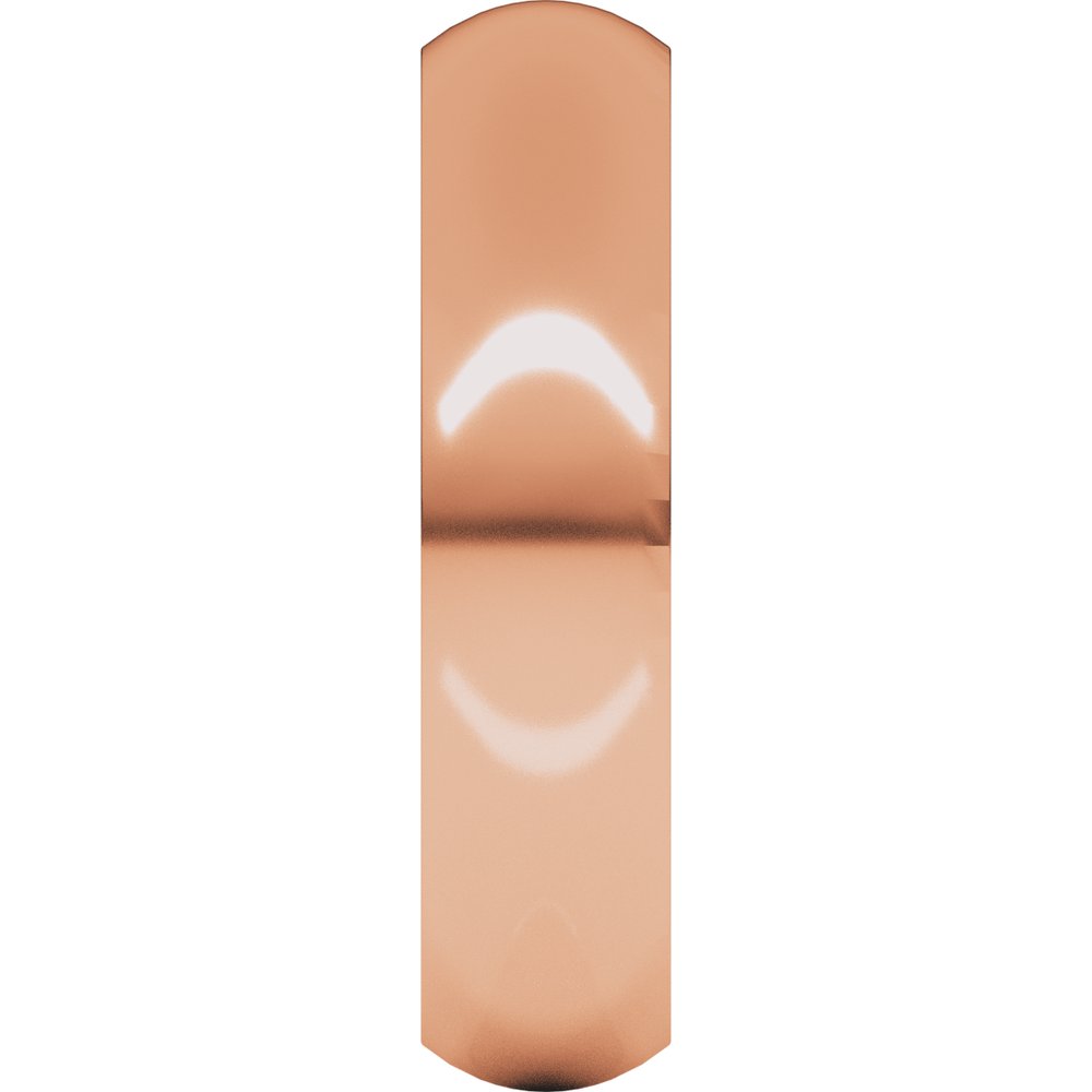 14K Rose 5 mm Half Round Comfort Fit Band