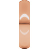 14K Rose 5 mm Half Round Comfort Fit Band
