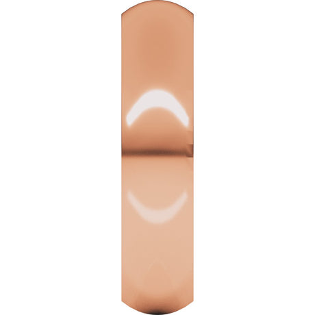 14K Rose 5 mm Half Round Comfort Fit Band