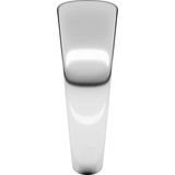 14K White 7 mm Half Round Tapered Band