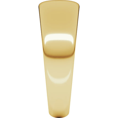 18K Yellow 7 mm Half Round Tapered Band Size 10