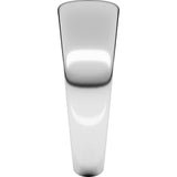 Sterling Silver 7 mm Tapered Half Round Band Size 9.5