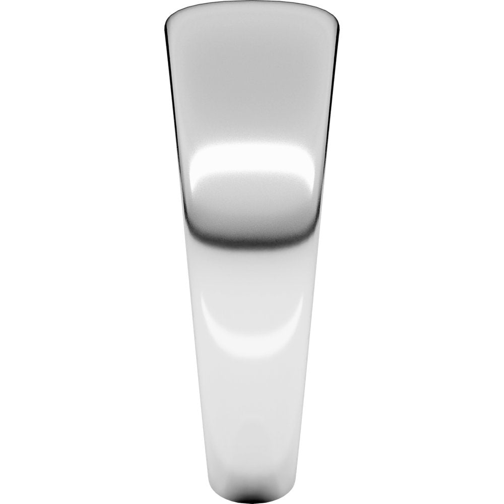 Sterling Silver 7 mm Tapered Half Round Band Size 9.5