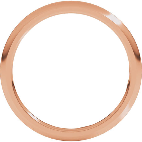 14K Rose Gold 1.5 mm Comfort-Fit Half Round Band Size 4.5 