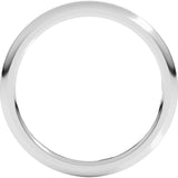 10K White 1.5 mm Half Round Comfort Fit Band