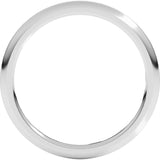 18K White 1.5 mm Comfort-Fit Half Round Band