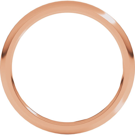 10K Rose 1.5 mm Half Round Comfort Fit Band Size 4.5