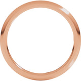 14K Rose Gold 1.5 mm Comfort-Fit Half Round Band Size 4.5 