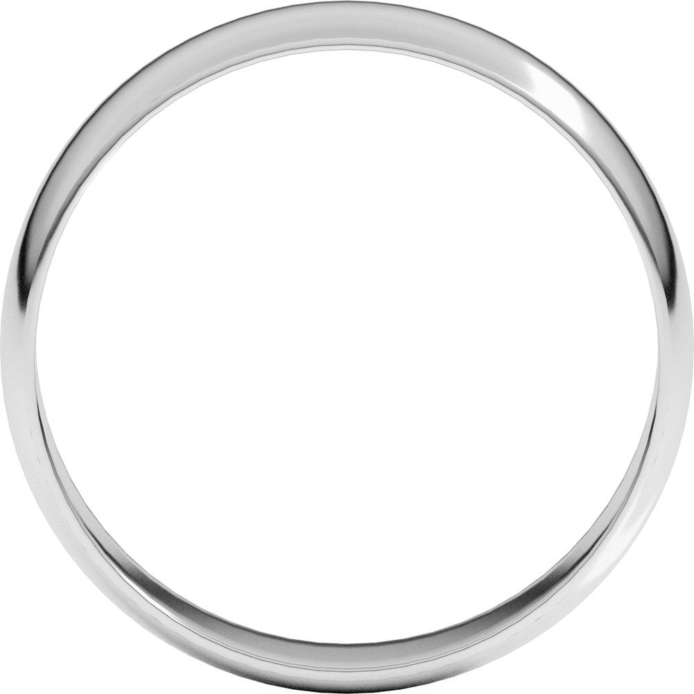 14K White 5 mm Half Round Ultra-Light Band