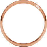 14K Rose Gold 5 mm Ultra-Lightweight Half Round Band Size 9