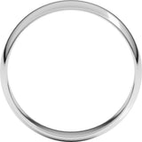 10K White Gold 5 mm Ultra-Lightweight Half Round Band Size 7.5