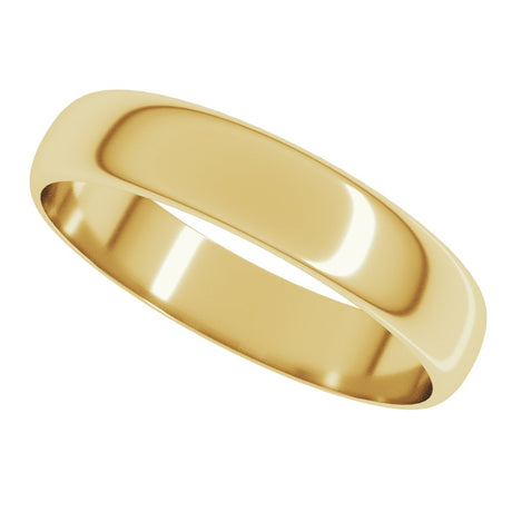10K Yellow Gold 4 mm Ultra-Lightweight Half Round Band Size 5.5