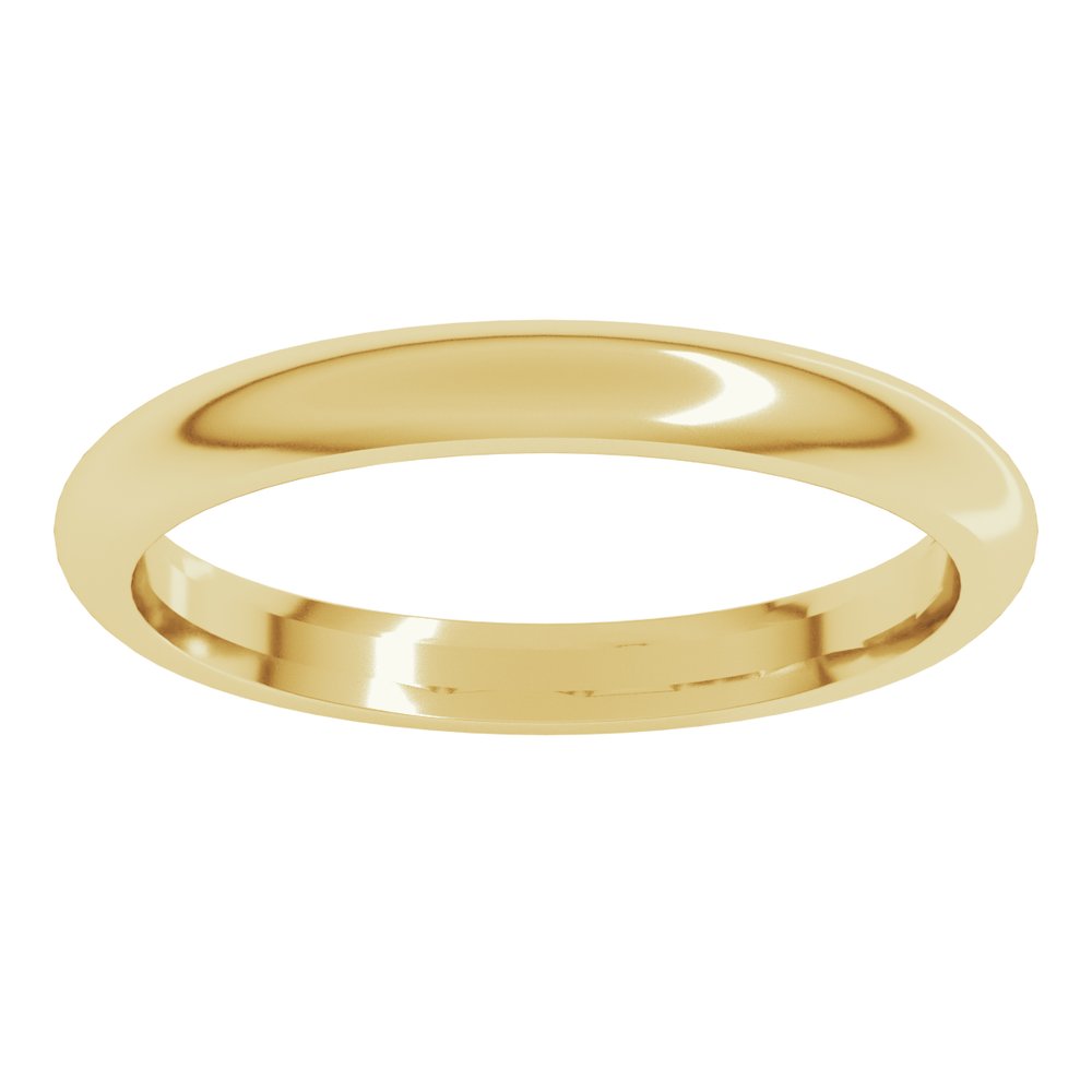 18K Yellow Gold 2.5 mm Comfort-Fit Half Round Band Size 4.5 
