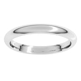 10K White 2.5 mm Half Round Comfort Fit Band Size 6.5