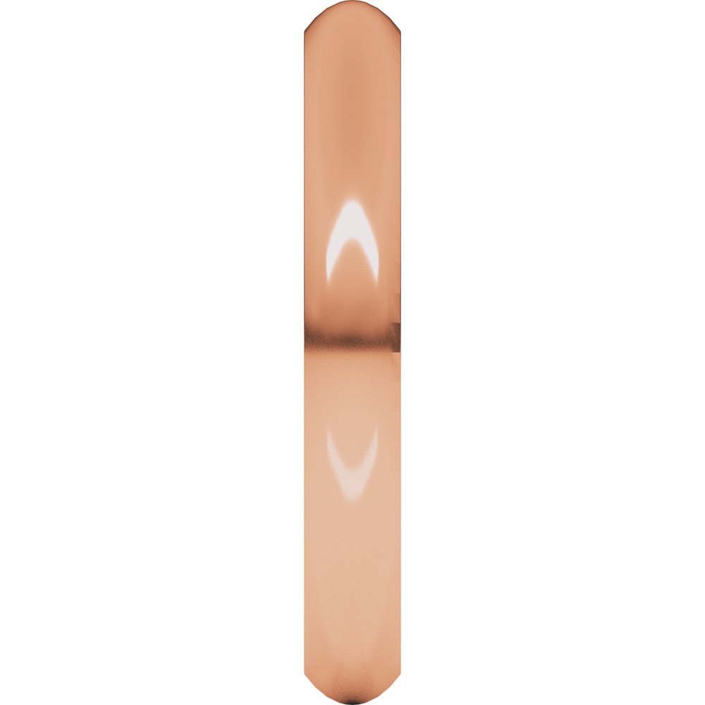 14K Rose Gold 3 mm Comfort-Fit Half Round Band Size 5 